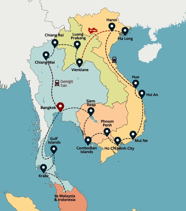 What is Banana Pancake Trail? Southeast Asia Backpacking Route & Maps