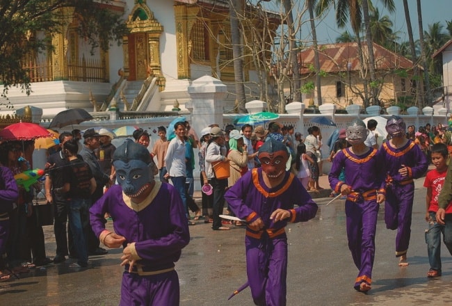 Boun Pimai Festival - All about Lao new year CRAZY water fight