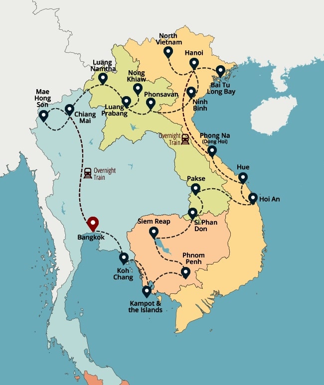 What is Banana Pancake Trail? Southeast Asia Backpacking Route & Maps